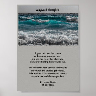 "Wayward Thoughts" Poster med Dikt