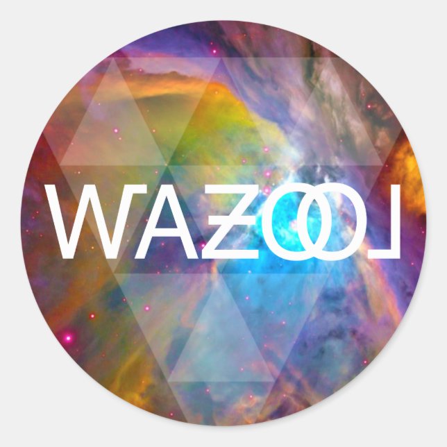 Wazool Sticker Runt Klistermärke (Framsida)