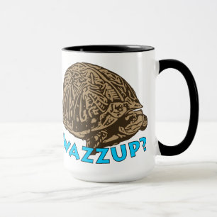 Wazzup - Black 15 oz Ringer Mugg
