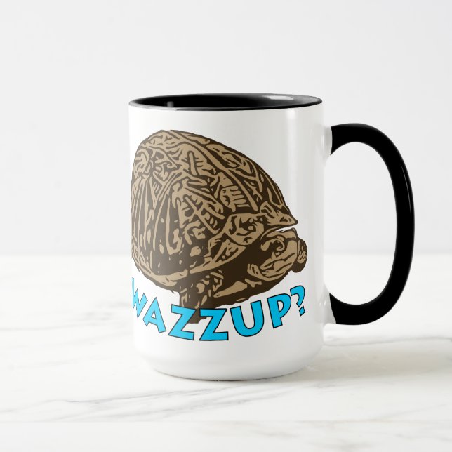 Wazzup - Black 15 oz Ringer Mugg (Höger)