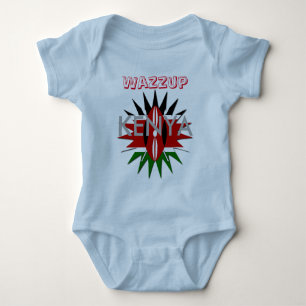 Wazzup Colorful Baby Kids Kenya Flagga Tee