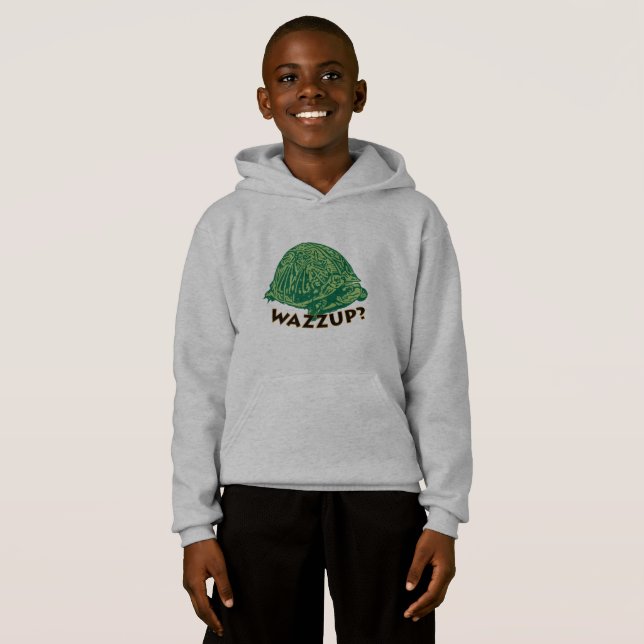 Wazzup - Kids' Pullover Hoodie T Shirt (Hel framsida)