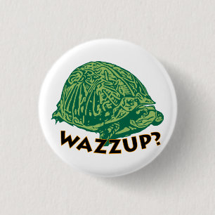 Wazzup - liten, 1,4-tums rund knapp