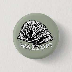 Wazzup - liten, 1,4-tums rund knapp