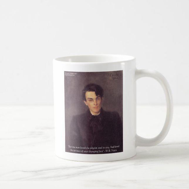 WB Yeats "Pilgrim Soul" Kärlekscitat Gåvor & Kort Kaffemugg (Höger)