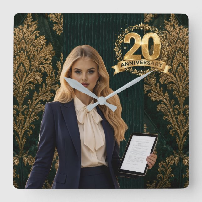 WBP Labo 20th Anniversary Celest Fyrkantig Klocka (Framsida)