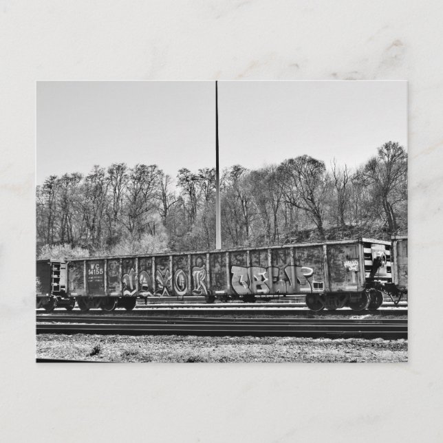 WC 54155 old Wisconsin Central gondola Vykort (Framsida)