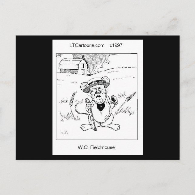 WC Fieldmus Cute Little Mouse Rick London Vykort (Framsida)