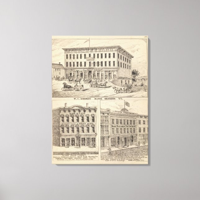 WC Simdons block i Brandon Canvastryck (Framsida)