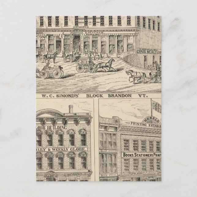 WC Simdons block i Brandon Vykort (Framsida)