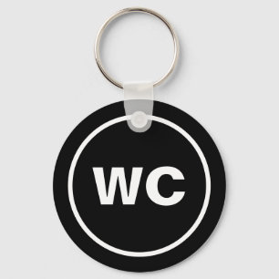WC-toalettsikonen, nyckelkedja för vilorum Nyckelring
