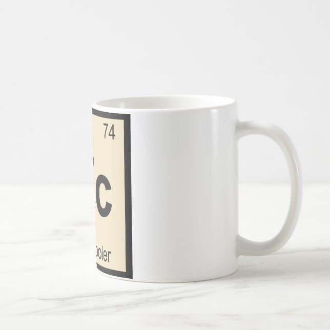 Wc - Vinkylare Kemisk Periodiskt System Symbol Kaffemugg (Höger)
