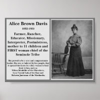 #WCW Alice Brown Davis Seminole Chief Native Am.