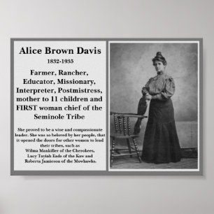 #WCW Alice Brown Davis Seminole Chief Native Am. Poster