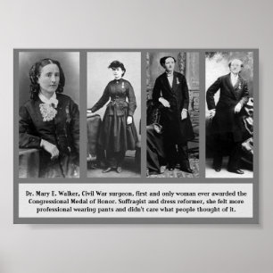 WCW Mary E Walker Suffragist Medal of Honor Poster