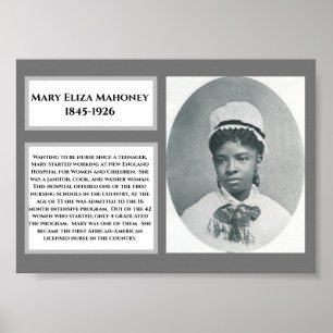 #WCW Mary Eliza Mahonung African American Nurse Poster