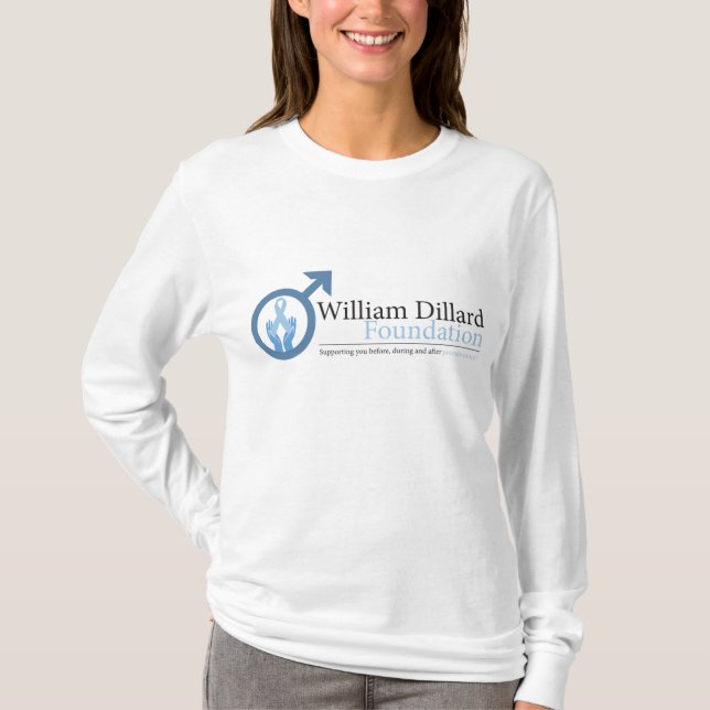WDF-kvinna inpassade långärmad (vit) T Shirt (Framsida)