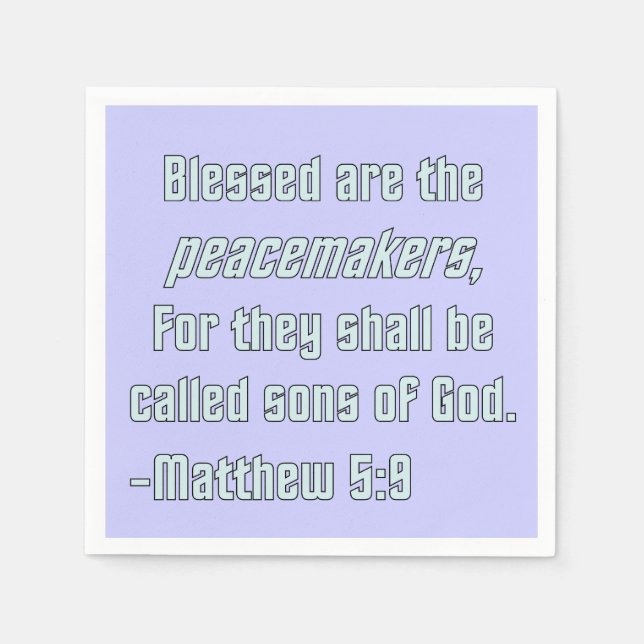 WDJS: Peacemakers är välsignade Pappersservett (Framsidan)