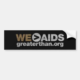 WE>AIDS-bildekal Bildekal