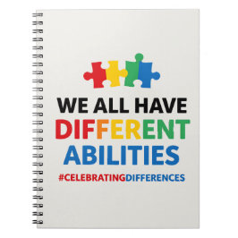 We All Have Different Abilities Awareness Art Anteckningsbok