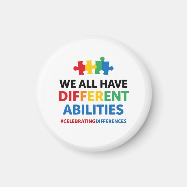 We All Have Different Abilities Awareness Art Magnet (Framsidan)