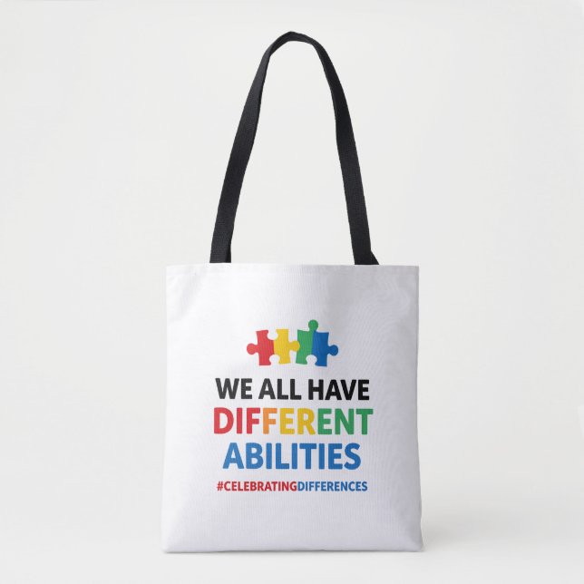 We All Have Different Abilities Awareness Art Tygkasse (Framsida)