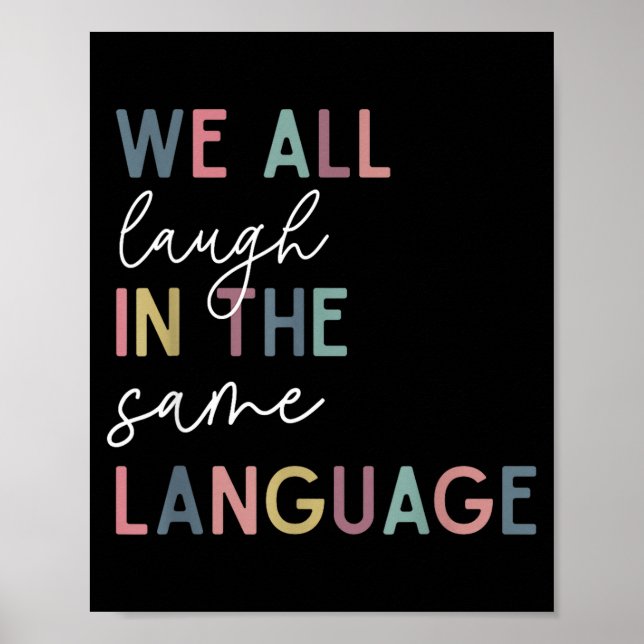 We All Laugh In The Same Language, English Languag Poster (Framsidan)