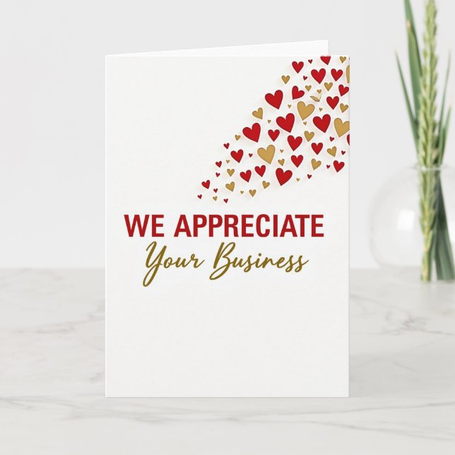 We Appreciate Your Business Card Kort (Framsida)