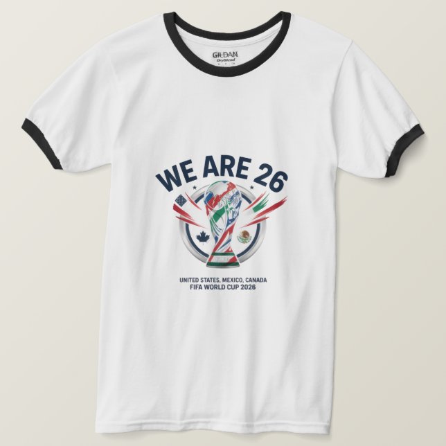 We Are 26" - United States, Mexico, Canada FIFA Wo T Shirt (Design framsida)