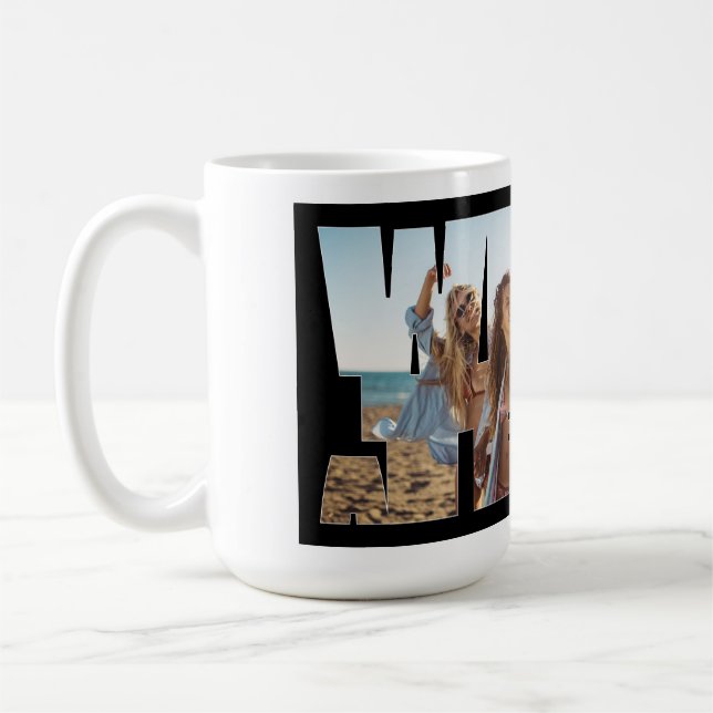 "We Are a Team" Custom Photo Mug Kaffemugg (Vänster)