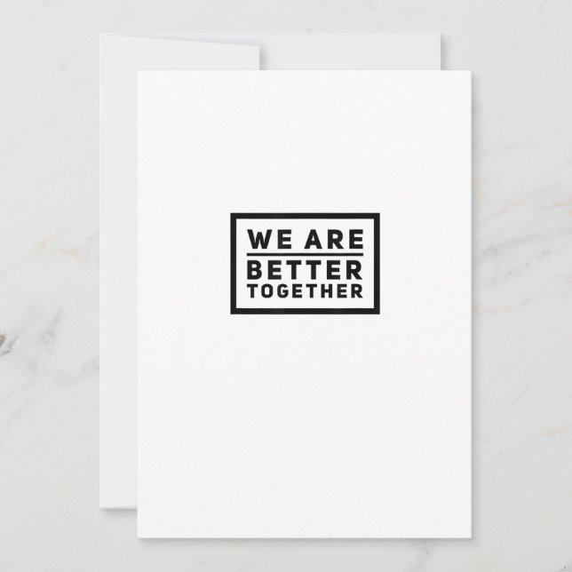 We Are Better Together Teamwork Motivational Graph Julkort (Framsida)