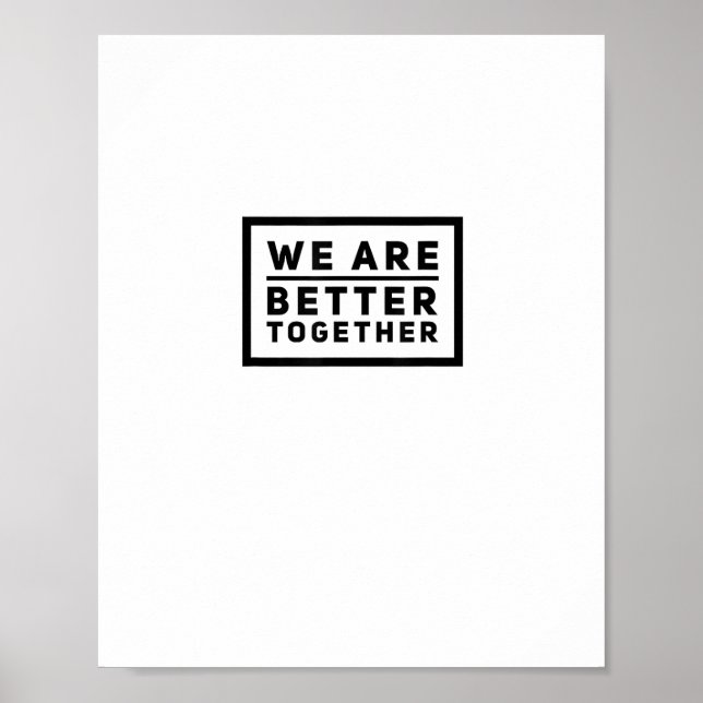 We Are Better Together Teamwork Motivational Graph Poster (Framsidan)