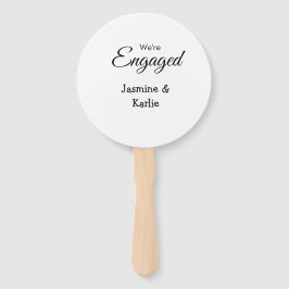 We are engaged couple name romantic stylish simple