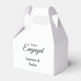 We are engaged couple name romantic stylish simple presentaskar