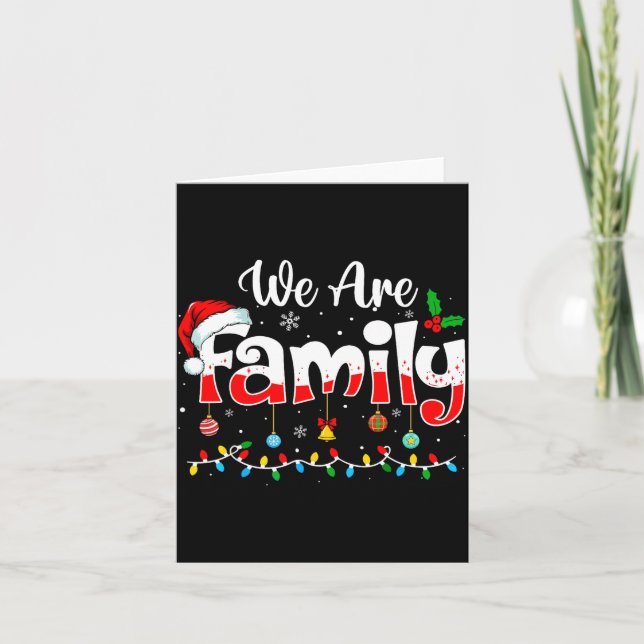 We Are Family 2025 Christmas Pajama Funny Matching Kort (Framsida)