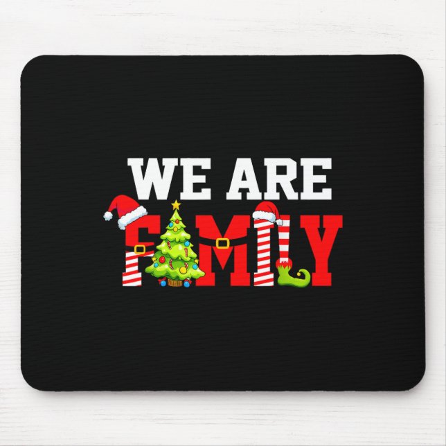 We Are Family Santa Hat Xmas Tree Elf Christmas Ma Musmatta (Framsidan)