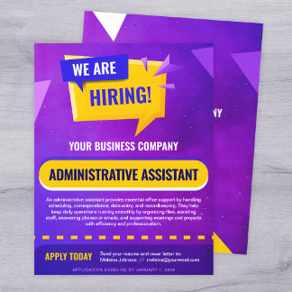 We Are Hiring Job Position Announcement Template Reklamblad
