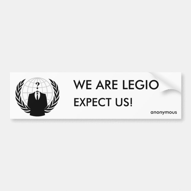 we are legion - anonymous bildekal (Framsidan)