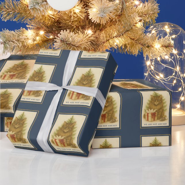 We Are Not Amused — Maine Coon Christmas Wrapping  Presentpapper (Helgdagar)