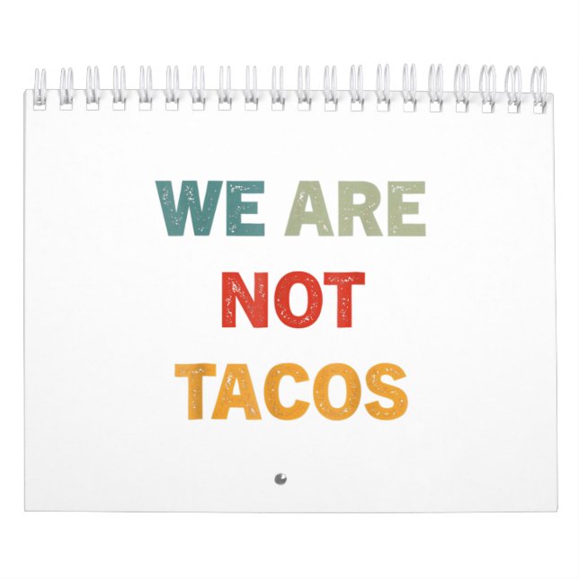 We Are Not Tacos Jill Biden Breakfast Tacos Kalender (Omslag)