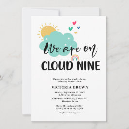We are on Cloud NIne Baby Shower Invitation Inbjudningar