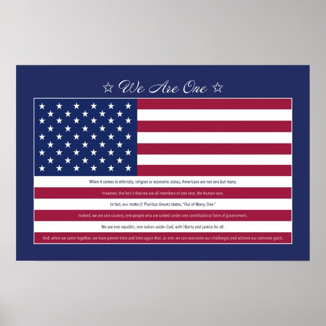 We Are One Poster (Framsidan)