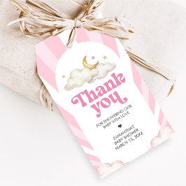 We are Over the Moon Baby Shower Favor Tags Presentetikett