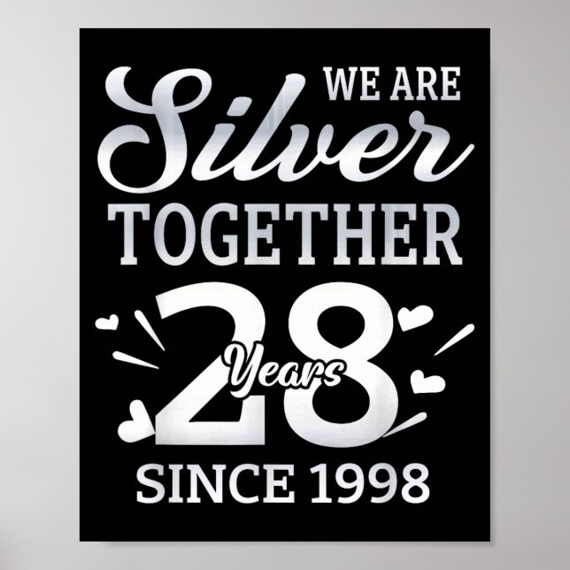 We Are Together 28 Years Couple Anniversary Since  Poster (Framsidan)