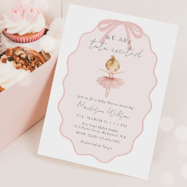 We Are Tutu Excited Ballerina Ballet Baby Shower Inbjudningar