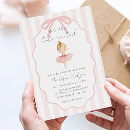 We Are Tutu Excited Ballerina Ballet Baby Shower Inbjudningar