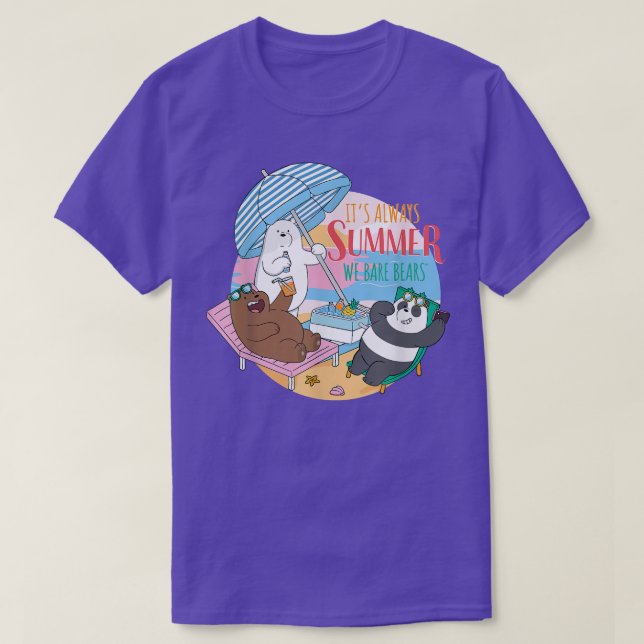 We Bare Bears Grizz Panda Ice Bear Always Summer  T Shirt (Design framsida)