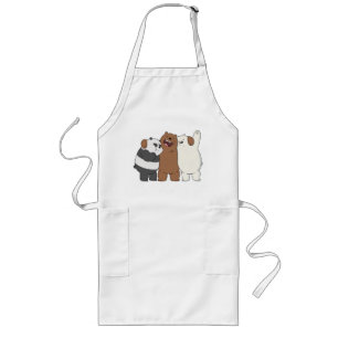 We Bare Bears Group Hug Långt Förkläde