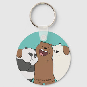 We Bare Bears Group Hug Nyckelring