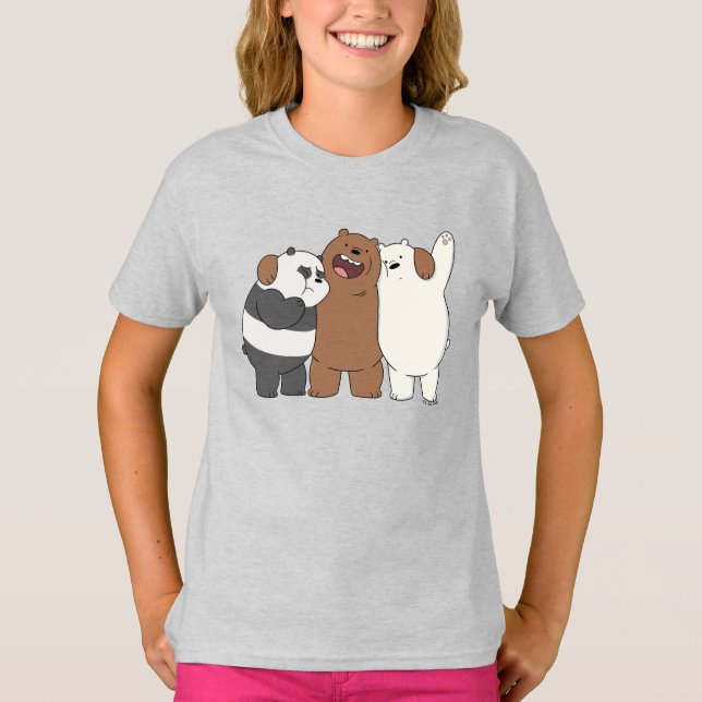We Bare Bears Group Hug T Shirt (Framsida)